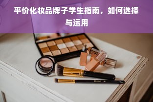 平价化妆品牌子学生指南，如何选择与运用