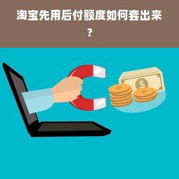 淘宝先用后付额度如何套出来？