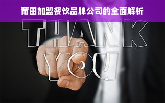 莆田加盟餐饮品牌公司的全面解析