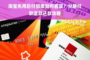 淘宝先用后付额度如何套现？分期付款退款还款攻略