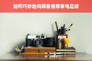 如何巧妙地向顾客推荐家电品牌