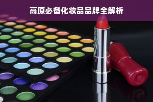 高原必备化妆品品牌全解析