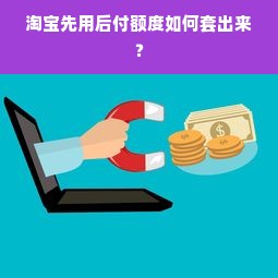 淘宝先用后付额度如何套出来？