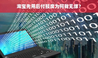 淘宝先用后付额度为何我无缘？