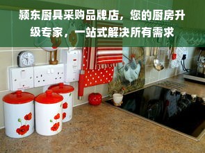 颍东厨具采购品牌店，您的厨房升级专家，一站式解决所有需求