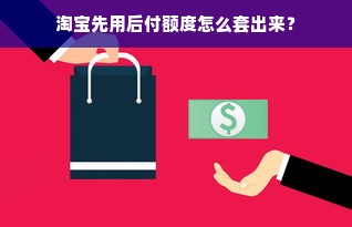 淘宝先用后付额度怎么套出来？