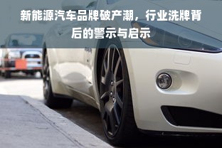 新能源汽车品牌破产潮，行业洗牌背后的警示与启示