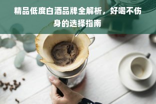 精品低度白酒品牌全解析，好喝不伤身的选择指南