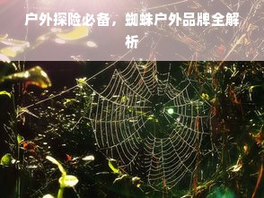 户外探险必备，蜘蛛户外品牌全解析