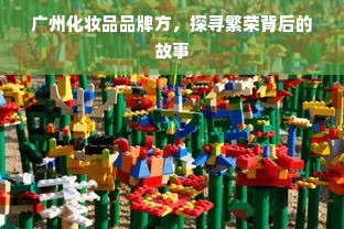 广州化妆品品牌方，探寻繁荣背后的故事