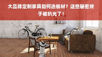 大品牌定制家具如何选板材？这些秘密终于被扒光了！