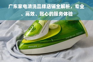 广东家电清洗品牌店铺全解析，专业、高效、贴心的服务体验
