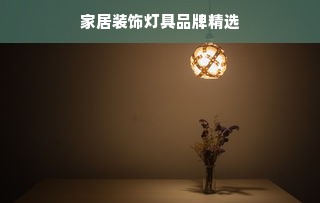 家居装饰灯具品牌精选