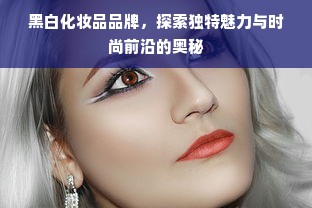 黑白化妆品品牌，探索独特魅力与时尚前沿的奥秘