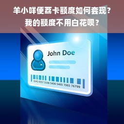 羊小咩便荔卡额度如何套现？我的额度不用白花呗？