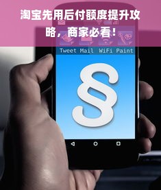 淘宝先用后付额度提升攻略，商家必看！