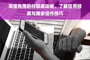 淘宝先用后付额度攻略，了解信用额度与商家操作技巧