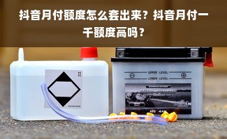 抖音月付额度怎么套出来？抖音月付一千额度高吗？