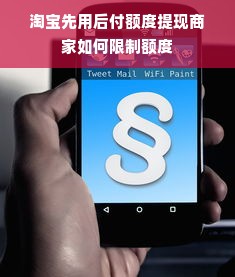 淘宝先用后付额度提现商家如何限制额度