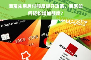 淘宝先用后付额度提升攻略，商家如何轻松增加额度？
