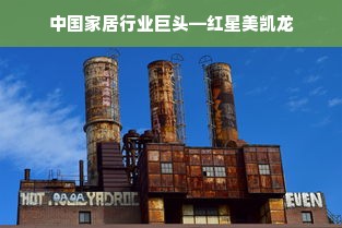 中国家居行业巨头—红星美凯龙