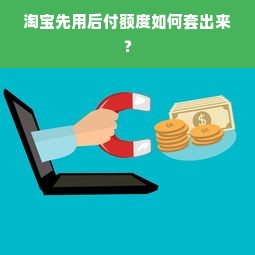 淘宝先用后付额度如何套出来？