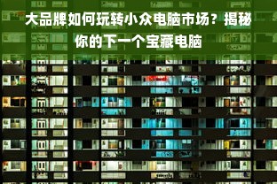 大品牌如何玩转小众电脑市场？揭秘你的下一个宝藏电脑