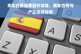 京东白条额度提升攻略，商家合作与产品选择指南