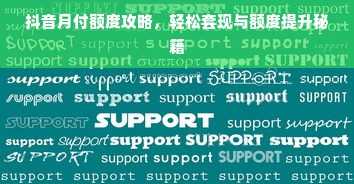 抖音月付额度攻略，轻松套现与额度提升秘籍