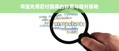 淘宝先用后付额度的妙用与提升策略