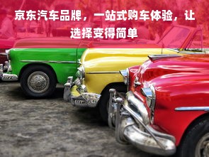 京东汽车品牌，一站式购车体验，让选择变得简单
