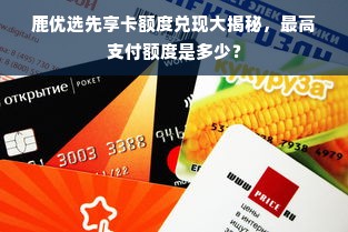 鹿优选先享卡额度兑现大揭秘，最高支付额度是多少？
