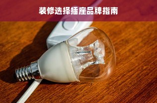 装修选择插座品牌指南