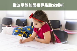 武汉早教加盟推荐品牌全解析