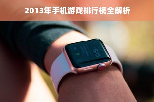 2013年手机游戏排行榜全解析