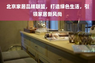 北京家居品牌联盟，打造绿色生活，引领家居新风尚