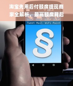 淘宝先用后付额度提现商家全解析，最高额度背后的那些事儿