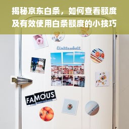 揭秘京东白条，如何查看额度及有效使用白条额度的小技巧