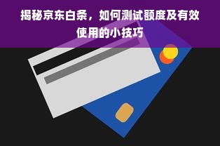 揭秘京东白条，如何测试额度及有效使用的小技巧