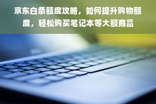 京东白条额度攻略，如何提升购物额度，轻松购买笔记本等大额商品