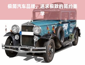 极简汽车品牌，追求极致的简约美学