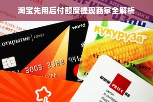 淘宝先用后付额度提现商家全解析