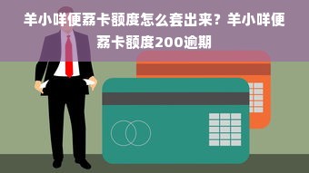 羊小咩便荔卡额度怎么套出来？羊小咩便荔卡额度200逾期