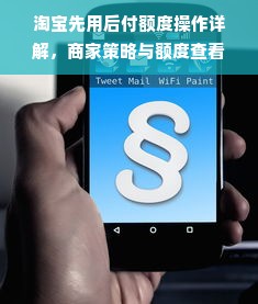 淘宝先用后付额度操作详解，商家策略与额度查看指南