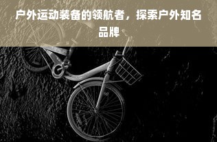 户外运动装备的领航者，探索户外知名品牌