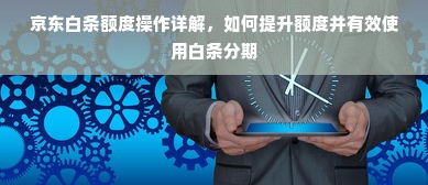 京东白条额度操作详解，如何提升额度并有效使用白条分期