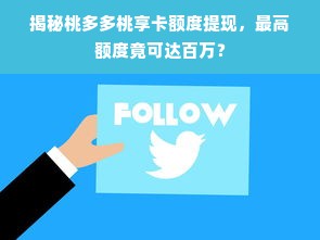 揭秘桃多多桃享卡额度提现，最高额度竟可达百万？