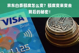 京东白条额度怎么变？额度变来变去背后的秘密！