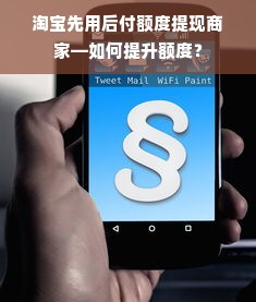 淘宝先用后付额度提现商家—如何提升额度？