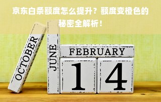 京东白条额度怎么提升？额度变橙色的秘密全解析！